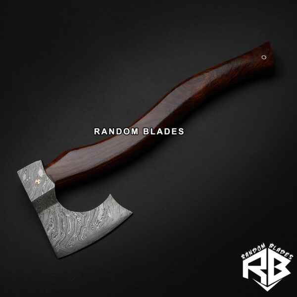 Handmade damascus steel viking axe