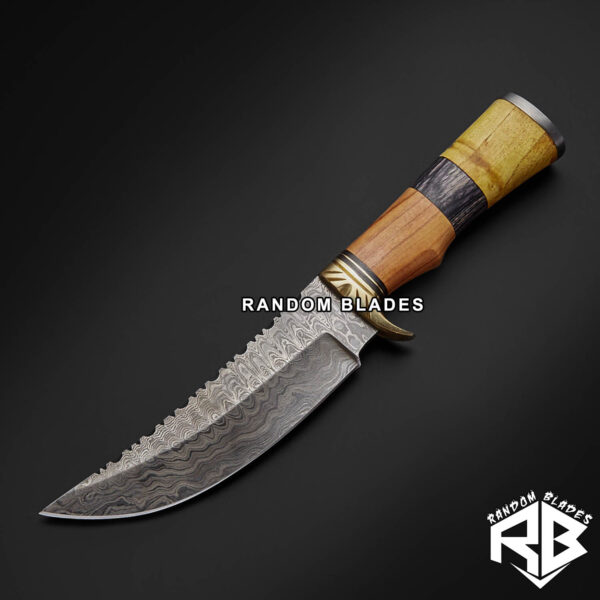 damascus steel best hunting bowie knife