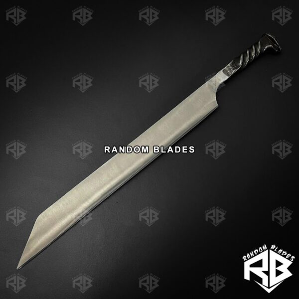 railroad long viking seax knife for sale blank blade forged seax