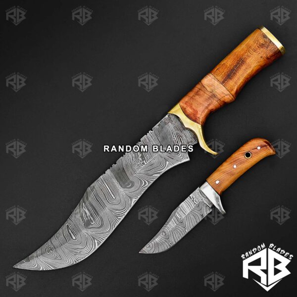 Damascus steel bowie knife set - best hunting knife - best bowie knife for sale - usa knife - canada knife