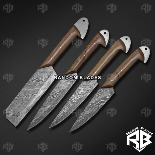 Handmade Top Kitchen Knife Set – Damascus Steel Chef Knife Set – Random Blades