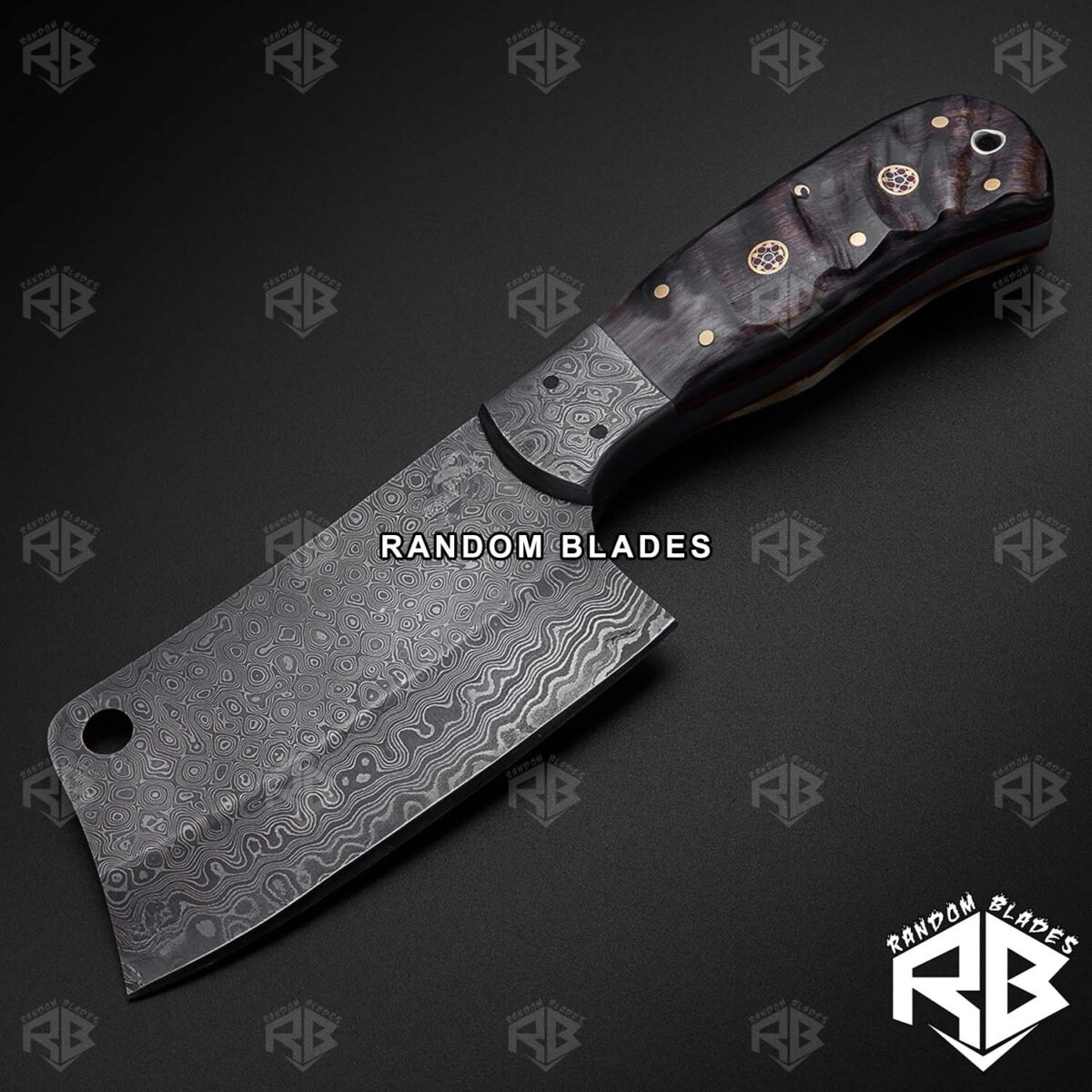 Ram Horn Cleaver Knife – Damascus Steel Cleaver Chef Knife – Random Blades