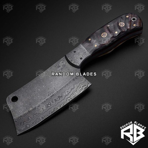 Ram Horn Cleaver Knife – Damascus Steel Cleaver Chef Knife – Random Blades