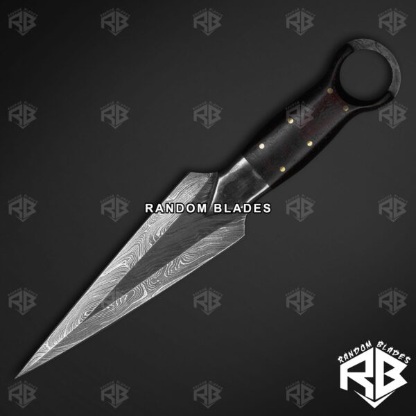 Damascus Steel Kunai Knife – Ninja Knife – Throwing Knife – Random Blades