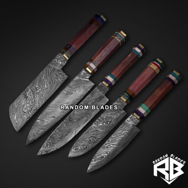 Damascus Steel Kitchen knife set