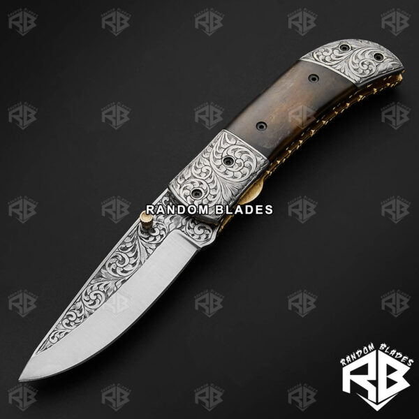 Best Hand Engraved Pocket Knife – Best Folding Knife – Random Blades