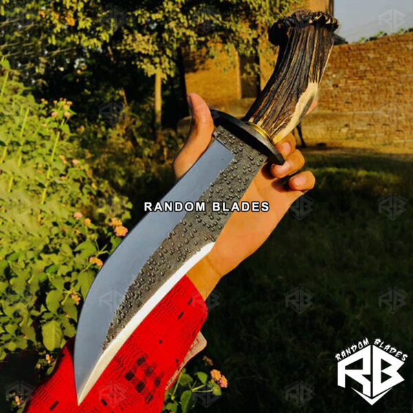 Stag horn hunting bowie knife for sale