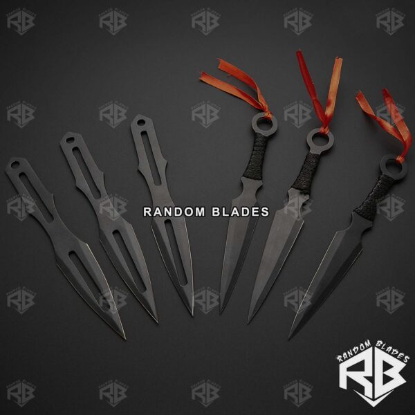 6 Pcs Throwing Knife Set – Ninja Throwing Knife – Kunai Knife – Random Blades