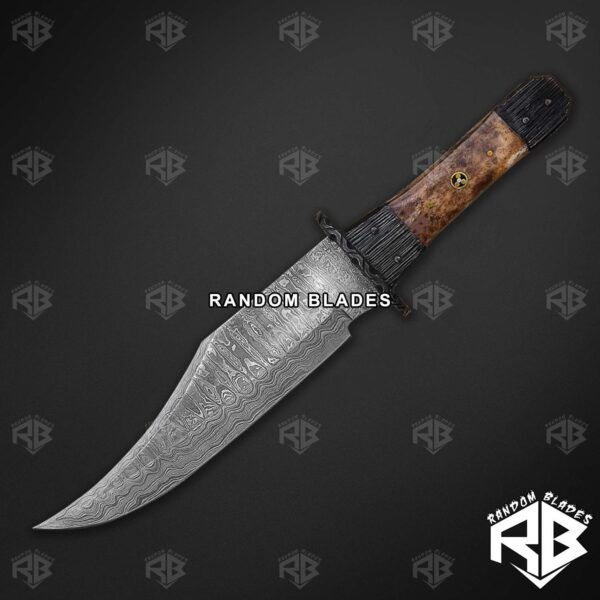 Damascus Steel Raider Bowie Knife – Best Tactical Bowie Knife – Random Blades