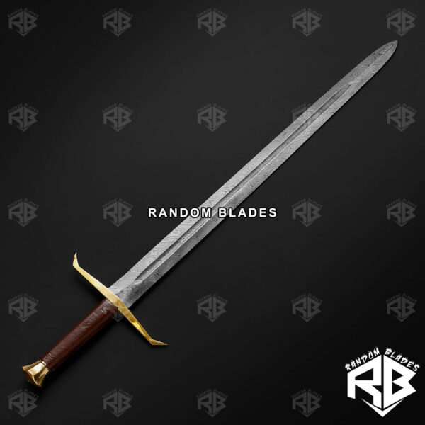 damascus steel knight viking sword for sale